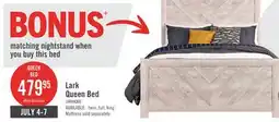 The Brick Lark Panel Bed with Headboard & Frame, Chevron Pattern, Rustic White - Queen Size offer