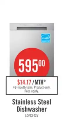 The Brick LG 24 52 dBA Built-In Front-Control Dishwasher with Dynamic Dry - Platinum Silver - LDFC2423V offer