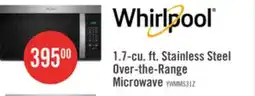 The Brick Whirlpool 1.7 Cu. Ft. Over-the-Range Microwave - Fingerprint Resistant Stainless Steel - YWMMS3130RZ offer