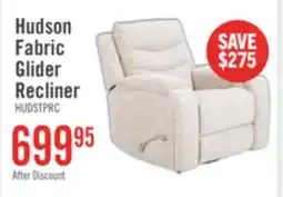 The Brick Hudson 40 Chenille Fabric Glider Reclining Chair with Dual Cupholders - Taupe offer