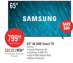 The Brick Samsung 65 Crystal UHD U8000 4K Smart TV offer
