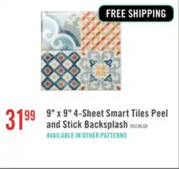 The Brick 9 x 9 4-Sheet Smart Tiles Peel and Stick Backsplash offer