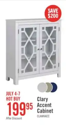 The Brick Clary 31.5 Accent Cabinet with Glass Doors - White offer