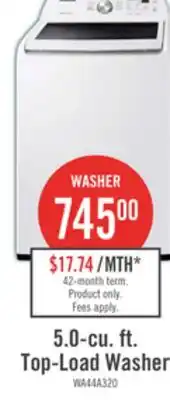 The Brick Samsung 5.1 Cu. Ft. Top-Load Washer - White - WA44A3205AW/A4 offer