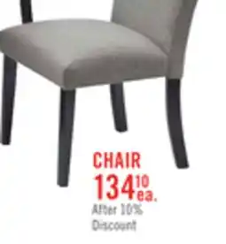 The Brick Burk Dining Chair with Polyester Fabric - Grey offer