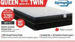 The Brick Springwall Venice Eurotop Twin Mattress offer