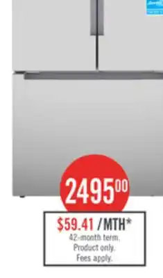 The Brick Bosch 36 26 Cu. Ft. 100 Series Smart French-Door Refrigerator - Stainless Steel - B36FD10ENS offer