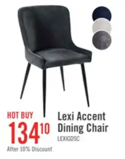 The Brick Lexi Dining Chair with Velvet-Look Fabric, Metal - Grey offer