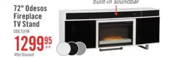 The Brick Odesos 72 Modern Electric Fireplace TV Stand with Storage and Cable Management for TVs up to 80 offer