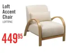 The Brick Loft 27.55 Boucle Fabric Accent Chair with Accent Pillow and Wood Armrests and Legs - White offer