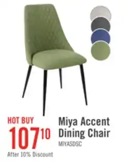 The Brick Miya Dining Chair with Polyester Fabric, Metal - Moss Green offer