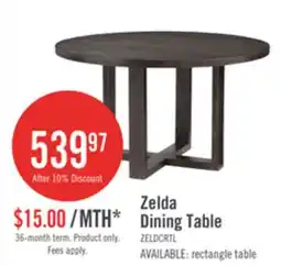 The Brick Zelda Dining Table with Pedestal Base, 52W Round - Espresso Brown offer