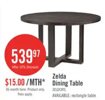 The Brick Zelda Dining Table with Pedestal Base, 52W Round - Espresso Brown offer