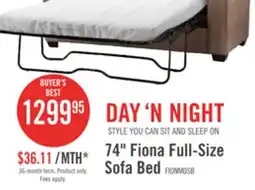 The Brick Made in Canada Fiona 74 Chenille Fabric Full-Size Sofa Bed with Track Arms - Mocha Brown offer