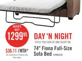 The Brick Made in Canada Fiona 74 Chenille Fabric Full-Size Sofa Bed with Track Arms - Mocha Brown offer