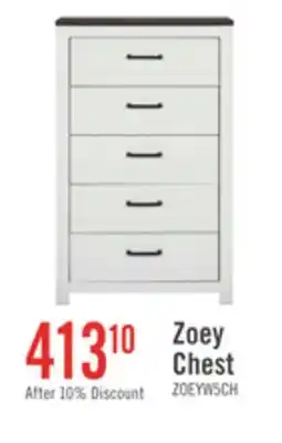 The Brick Zoey Bedroom Chest of Drawers, 5-Drawer, 31.5W x 50.7H - Two-tone White & Brown offer