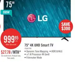 The Brick LG 75 UA77 4K UHD Smart TV offer