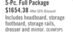The Brick Olivia 5pc Bedroom Set with Storage Bed, Dresser & Mirror, Made in Canada, White - Full Size offer