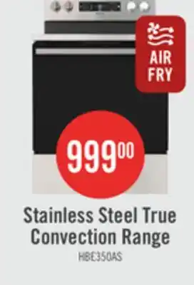 The Brick Hisense 30 5.8 Cu. Ft. 5-Element Electric Range with True Convection - Stainless Steel - HBE3502CAS offer