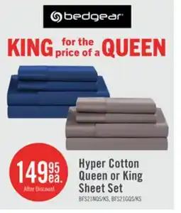 The Brick BEDGEAR Hyper-Cotton 4-Piece Queen Sheet Set - Navy offer