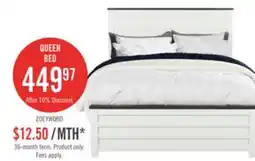 The Brick Zoey Panel Bed, Two-tone White & Brown - Queen Size offer