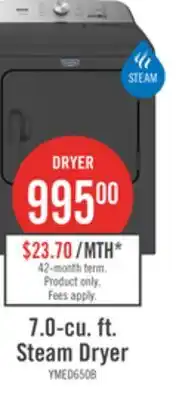 The Brick Maytag 7 Cu. Ft. Pet Pro Electric Dryer - Black Shadow - YMED6500MBK offer