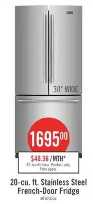 The Brick Maytag 30 19.6 Cu. Ft. French-Door Refrigerator - Fingerprint Resistant Stainless Steel - MFB2055FR offer