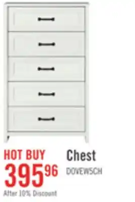 The Brick Dove Bedroom Chest of Drawers, 5-Drawer, 30.5W x 49H, Made in Canada - White offer