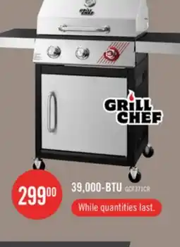 The Brick Grill Chef 39,000 BTU 3-Burner LP Gas BBQ - GCF371CRP offer