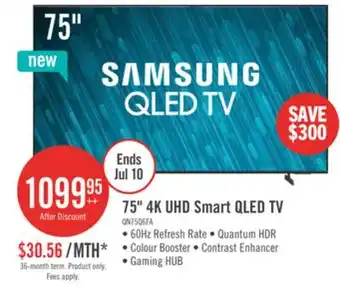 The Brick Samsung 75 Q6F QLED Smart TV with Vision AI offer