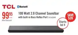 The Brick TCL 2.0 CH Bluetooth Dolby Atmos DTS Virtual:X Soundbar (S45H) offer