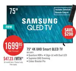 The Brick Samsung 75 Q8F QLED 4K Smart AI TV (QN75Q8FAAFXZC) offer