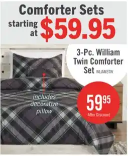 The Brick William 3-Piece Twin Comforter Set - Grey offer