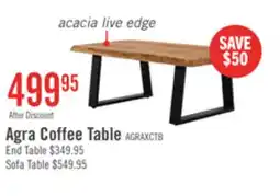 The Brick Agra 45 Rustic Coffee Table - Brown and Black with Iron Legs offer