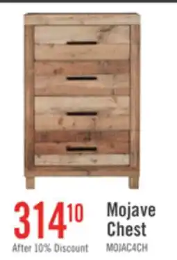 The Brick Mojave Bedroom Chest of Drawers, 4-Drawer, 31.4W x 47.3H, Rustic - Natural Brown offer