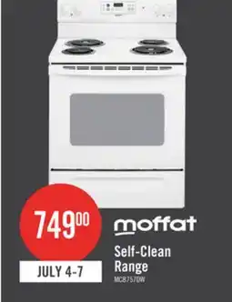 The Brick Moffat 5.0 Cu. Ft. Self-Cleaning Range - MCB757DMWW offer