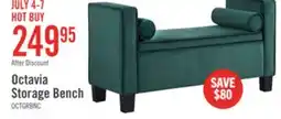 The Brick Octavia 53.25 Storage Bench - Green Velvet offer