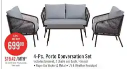 The Brick Porto 4-Piece Patio Conversation Set - Black offer