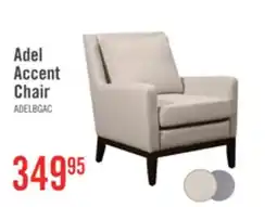 The Brick Adel 28.5 Linen-Look Fabric Accent Chair with Wood Base - Beige offer