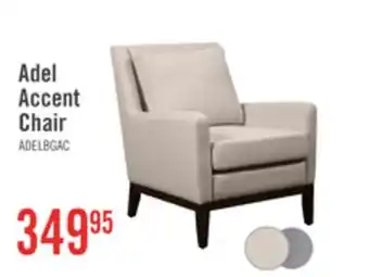 The Brick Adel 28.5 Linen-Look Fabric Accent Chair with Wood Base - Beige offer
