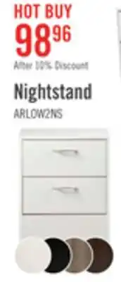 The Brick Arlo Bedside 2-Drawer Nightstand, 18.3W x 22H, Made in Canada - White offer