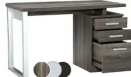 The Brick Oscar 47 Reversible Office Desk with Storage - Grey offer