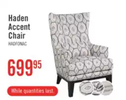 The Brick Haden 30 Fabric Accent Chair with Wood Base and Nailhead Trim offer