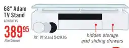 The Brick Adam 68 Modern TV Stand with Storage and Cable Management for TVs up to 75- White offer