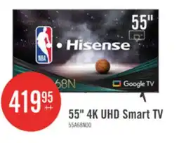 The Brick Hisense 55 4K UHD HDR10 Dolby Vision 60Hz Google Smart TV (55A68N) offer