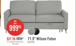 The Brick Wilson 77.5 Linen-Look Fabric Sleeper Sofa with Drop-Down Back Cushions and Metal Legs - Solis Grey offer