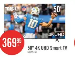 The Brick TCL 50 4K UHD LED HDR Pro 60Hz Google Smart TV (50S551G-CA) offer