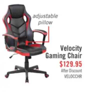 The Brick Velocity 24 Ergonomic Gaming Chair - Black & Red offer