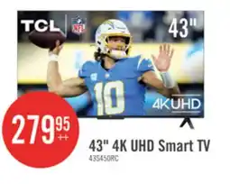 The Brick TCL 43 LED 4K UHD HDR Pro 60Hz Roku Smart TV (43S450R-CA) offer