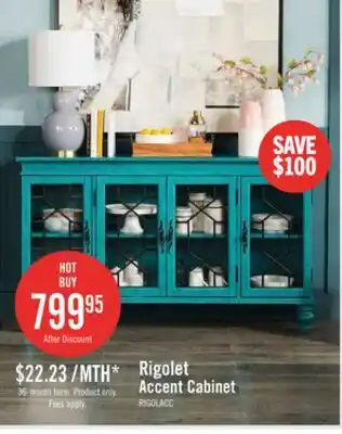 The Brick Rigolet 60 4-Door Accent Cabinet - Blue offer
